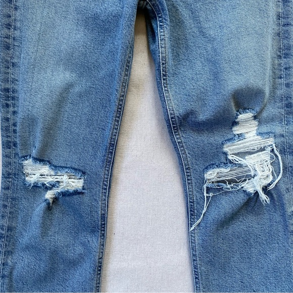 Agolde Riley Distressed Button Fly High Rise Jeans - Picture 8 of 14